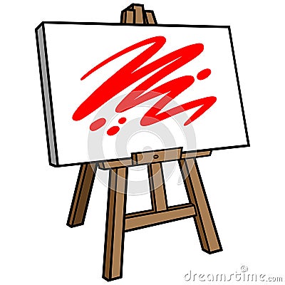 Art Easel Vector Illustration