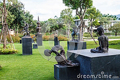 Art exhibit his Kho Yai art Museum in Bankok,Thailand Editorial Stock Photo