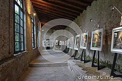 Art exhibition in Palazzo Pfanner. Lucca. Italy. Europe. Editorial Stock Photo