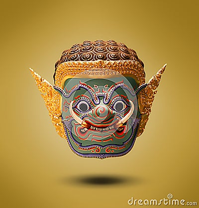 Art face of giant thailand Stock Photo