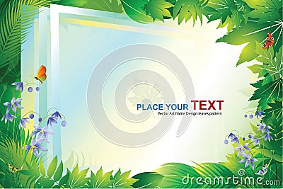 Art frame Design leaves pattern Stock Photo