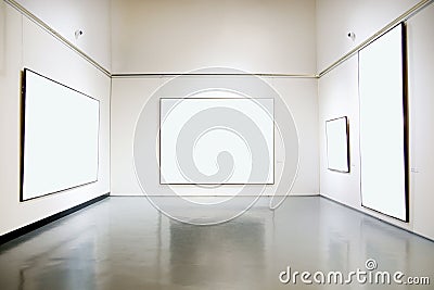 Art gallery exhibition hall Stock Photo