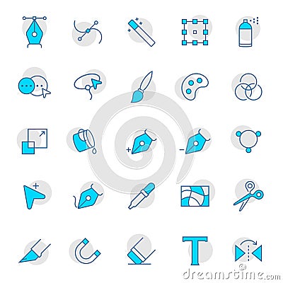 Art and graphic vector designer cursors icons set Vector Illustration