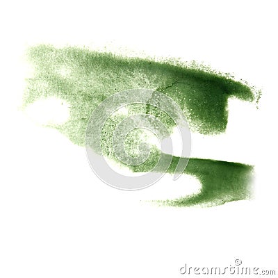 Art The green watercolor ink paint blob watercolour splash color Stock Photo