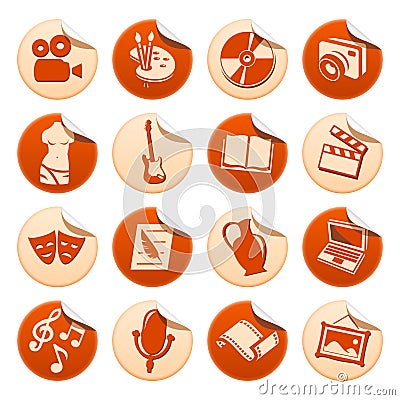 Art & hobby stickers Vector Illustration