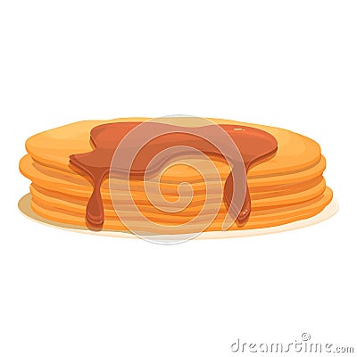 Art house pancake icon cartoon vector. Winter menu Vector Illustration