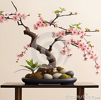 The Art of Ikebana. Stock Photo