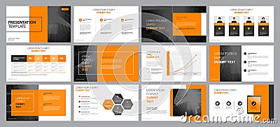 Business presentation backgrounds design template and page layout design for brochure ,book , magazine, annual report and company Vector Illustration