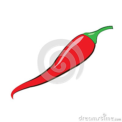 Red hot chili peppers. Chili pepper icon logo template. Vector Illustration