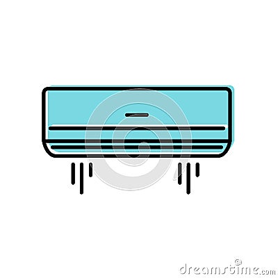 Air conditioner line icon vector Vector Illustration