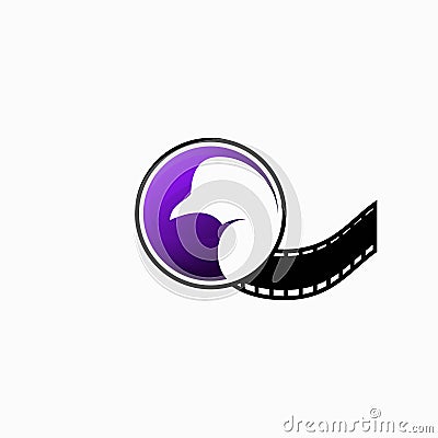 Bird film logo Vector Illustration