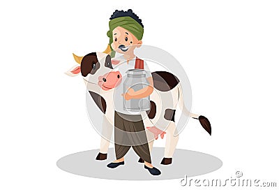 Vector Graphic Illustration of Milkman Vector Illustration