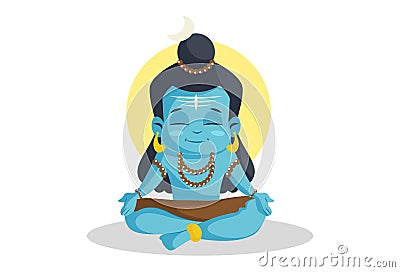 Vector graphic illustration of Lord Shiva Vector Illustration