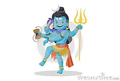 Vector graphic illustration of Lord Shiva Vector Illustration