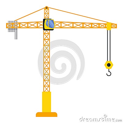 Tower crane build machine illustration Vector Illustration