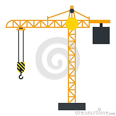 Tower crane build machine illustration Vector Illustration