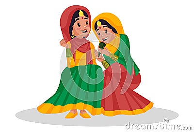 Vector Graphic Illustration of Indian Woman Vector Illustration