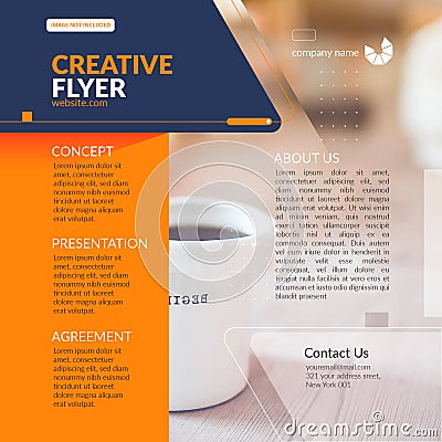 Warm and friendly flyer design template Vector Illustration