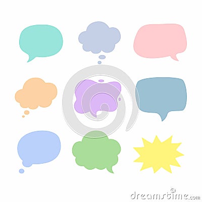 Colorful ballon chat collection set illustration vector Vector Illustration