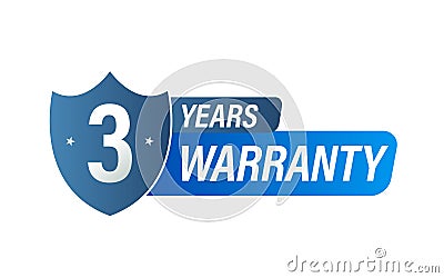 3 years warranty vectoir icon Vector Illustration