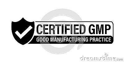 Certified GMP vector icon. Good manufacturing abstract Vector Illustration