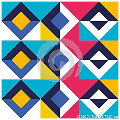 geometric background with regularly repeating rhombus and triangle patterns. Vector Illustration