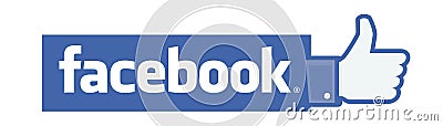 Facebook Thumb Up Like Button. Vector Illustration