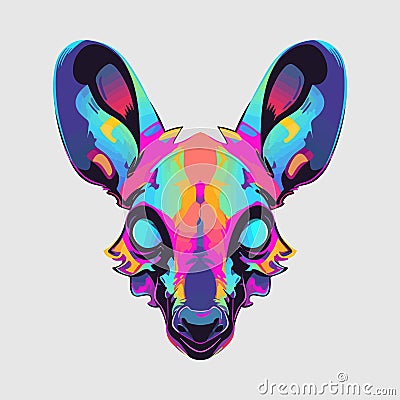 Modern Kangoroo Head Australia Vector Head Vector Illustration