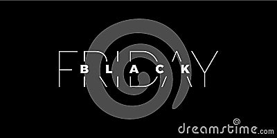 Black Friday vector logo typography banner, for advertising, discount tag, icon, symbol, vector logo template Vector Illustration