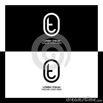 OT initial letter logo. Alphabet O and T pattern design monogram Vector Illustration