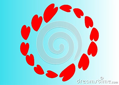 heart many shape circle vector for background icon banner web decoration cartoon Vector Illustration
