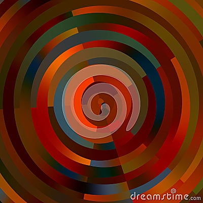 Art illustration. Modern design. Ornamental decorative rings. Abstract background. Colour wheel. Color stripes. Round structure. Cartoon Illustration