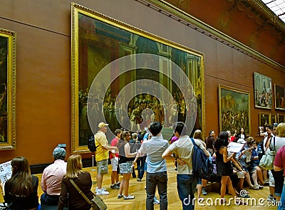 Art Interior Louvre Museum Editorial Stock Photo