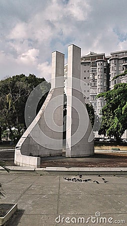 Art in Luis de Camoes square Rio de Janeiro Brazil Editorial Stock Photo