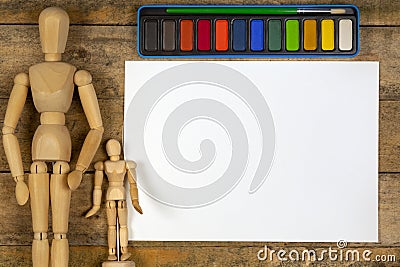 Art Materials - Space for Text Stock Photo