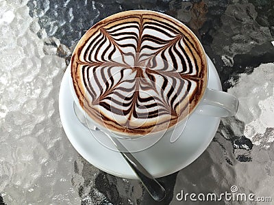 Art Mocha coffee Stock Photo