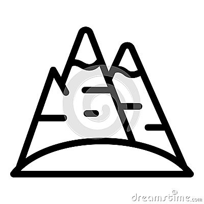 Art mountains icon outline vector. Poland country Vector Illustration