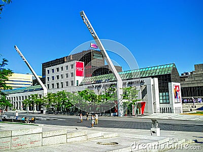 Art Museum Artwork Building View Sidewalk Summer Street Editorial Stock Photo