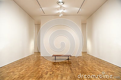 Art Museum, Blank Gallery Walls, Background Stock Photo