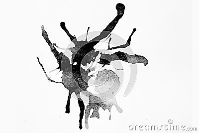 Art never ends With black watercolor Stock Photo