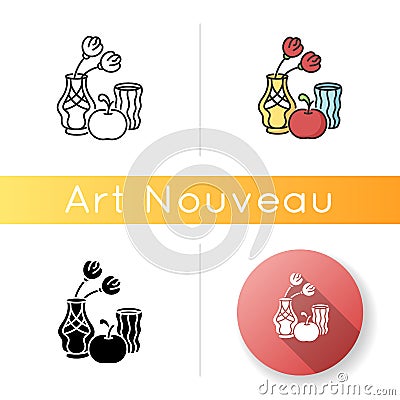 Art nouveau icon Vector Illustration