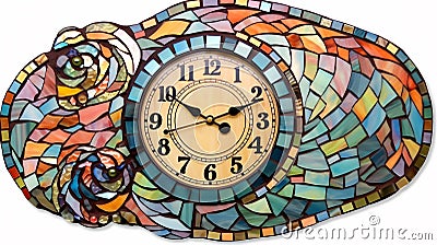 Art Nouveau inspired wall clock Stock Photo