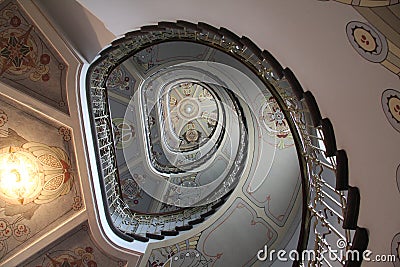 Art Nouveau staircase Stock Photo