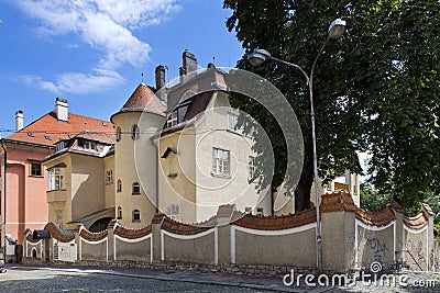 Art nouveau villa Primavesi 1905-06, Olomouc town, Moravia, Czech republic Editorial Stock Photo