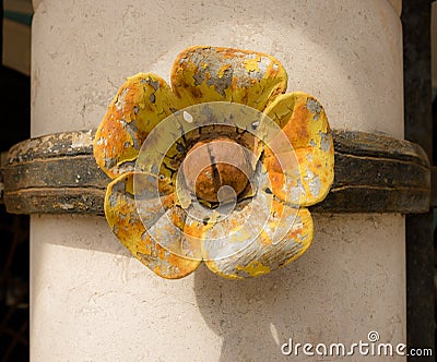 Art nouveau flower detail Stock Photo