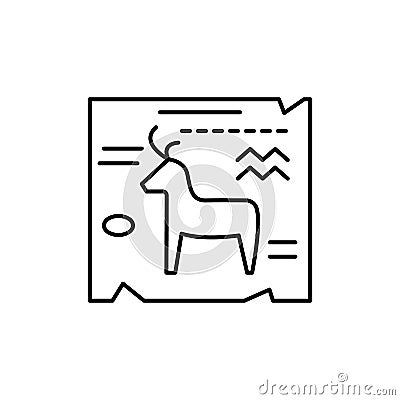 art, paint, antiques icon. Simple line, outline vector elements of archeology for ui and ux, website or mobile application Stock Photo