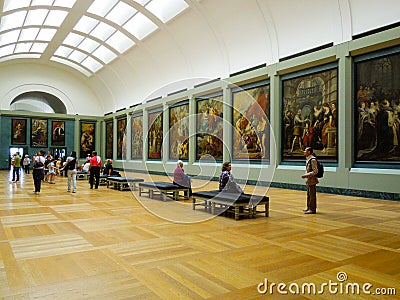 Art Interior Louvre Museum Editorial Stock Photo