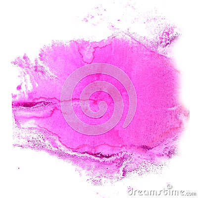 Art The pink watercolor ink paint blob watercolour Stock Photo