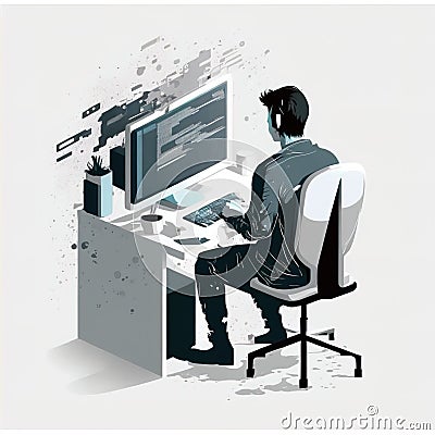 The Art of Programming: Turning Thoughts into Code Stock Photo