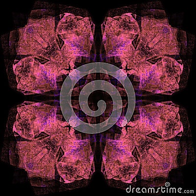 Art psychedelic pattern. Abstract symmetric colorful background. Stock Photo